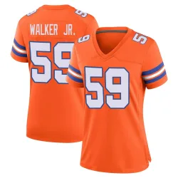 Women's Johnny Walker Jr. Denver Broncos No.59 Game Alternate Mile High Collection 1977 Throwback Jersey - Orange