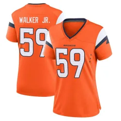 Women's Johnny Walker Jr. Denver Broncos No.59 Game Jersey - Orange