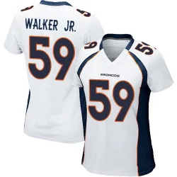Women's Johnny Walker Jr. Denver Broncos No.59 Game Jersey - White