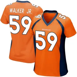 Women's Johnny Walker Jr. Denver Broncos No.59 Game Team Color Jersey - Orange
