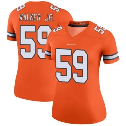 Women's Johnny Walker Jr. Denver Broncos No.59 Legend Color Rush Jersey - Orange
