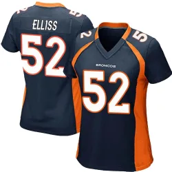 Women's Jonah Elliss Denver Broncos No.52 Game Alternate Jersey - Navy Blue