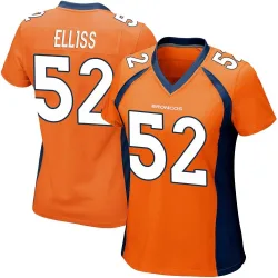 Women's Jonah Elliss Denver Broncos No.52 Game Team Color Jersey - Orange