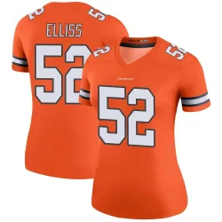 Women's Jonah Elliss Denver Broncos No.52 Legend Color Rush Jersey - Orange