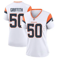 Women's Jonas Griffith Denver Broncos No.50 Game 2nd Jersey - White
