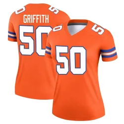 Women's Jonas Griffith Denver Broncos No.50 Legend Alternate Mile High Collection 1977 Throwback Jersey - Orange
