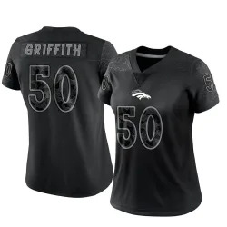 Women's Jonas Griffith Denver Broncos No.50 Limited Reflective Jersey - Black