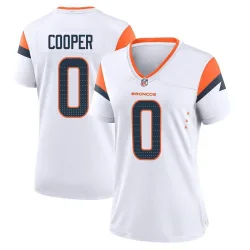 Women's Jonathon Cooper Denver Broncos No.0 Game 2nd Jersey - White