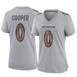 Women's Jonathon Cooper Denver Broncos No.0 Game Atmosphere Fashion Jersey - Gray