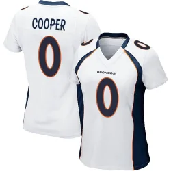 Women's Jonathon Cooper Denver Broncos No.0 Game Jersey - White