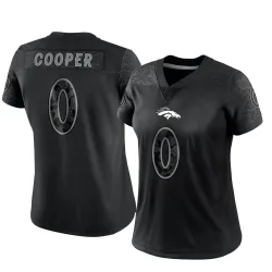 Women's Jonathon Cooper Denver Broncos No.0 Limited Reflective Jersey - Black