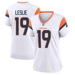 Women's Jordan Leslie Denver Broncos No.19 Game 2nd Jersey - White