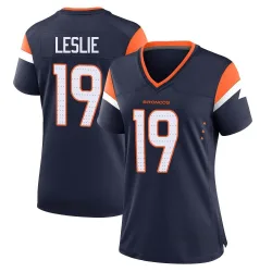 Women's Jordan Leslie Denver Broncos No.19 Game Alternate Jersey - Navy