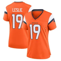 Women's Jordan Leslie Denver Broncos No.19 Game Jersey - Orange