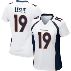 Women's Jordan Leslie Denver Broncos No.19 Game Jersey - White