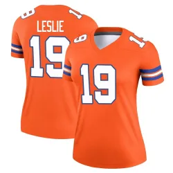 Women's Jordan Leslie Denver Broncos No.19 Legend Alternate Mile High Collection 1977 Throwback Jersey - Orange