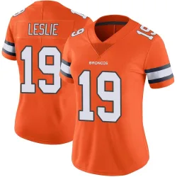 Women's Jordan Leslie Denver Broncos No.19 Limited Color Rush Vapor Untouchable Jersey - Orange