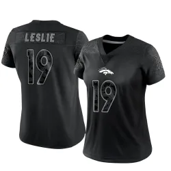 Women's Jordan Leslie Denver Broncos No.19 Limited Reflective Jersey - Black
