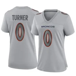 Women's Jordan Turner Denver Broncos No.0 Game Atmosphere Fashion Jersey - Gray