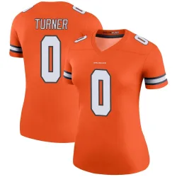 Women's Jordan Turner Denver Broncos No.0 Legend Color Rush Jersey - Orange