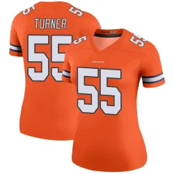 Women's Jordan Turner Denver Broncos No.55 Legend Color Rush Jersey - Orange