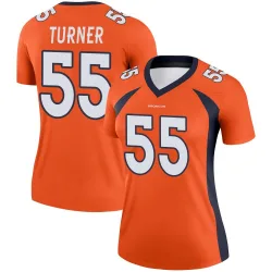 Women's Jordan Turner Denver Broncos No.55 Legend Jersey - Orange