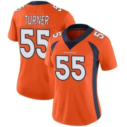 Women's Jordan Turner Denver Broncos No.55 Limited Team Color Vapor Untouchable Jersey - Orange