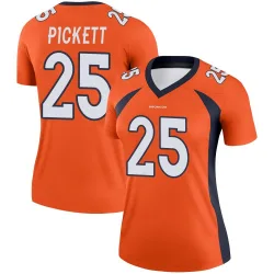 Women's Joshua Pickett Denver Broncos No.25 Legend Jersey - Orange