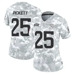 Women's Joshua Pickett Denver Broncos No.25 Limited 2024 Salute to Service Jersey - Arctic Camo