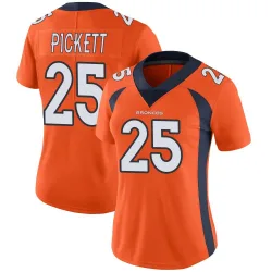 Women's Joshua Pickett Denver Broncos No.25 Limited Team Color Vapor Untouchable Jersey - Orange