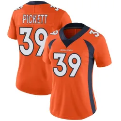 Women's Joshua Pickett Denver Broncos No.39 Limited Team Color Vapor Untouchable Jersey - Orange