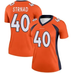 Women's Justin Strnad Denver Broncos No.40 Legend Jersey - Orange