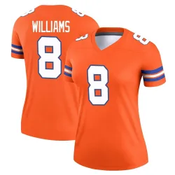 Women's K'Waun Williams Denver Broncos No.8 Legend Alternate Mile High Collection 1977 Throwback Jersey - Orange