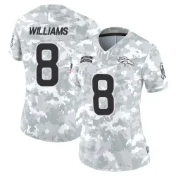 Women's K'Waun Williams Denver Broncos No.8 Limited 2024 Salute to Service Jersey - Arctic Camo