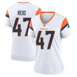 Women's Karene Reid Denver Broncos No.47 Game 2nd Jersey - White