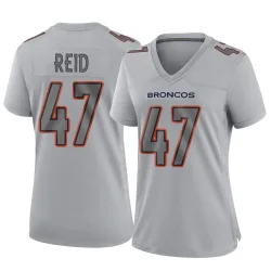 Women's Karene Reid Denver Broncos No.47 Game Atmosphere Fashion Jersey - Gray