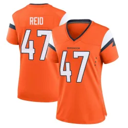 Women's Karene Reid Denver Broncos No.47 Game Jersey - Orange