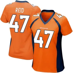 Women's Karene Reid Denver Broncos No.47 Game Team Color Jersey - Orange