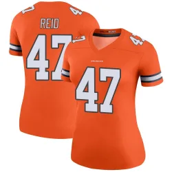 Women's Karene Reid Denver Broncos No.47 Legend Color Rush Jersey - Orange