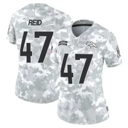 Women's Karene Reid Denver Broncos No.47 Limited 2024 Salute to Service Jersey - Arctic Camo