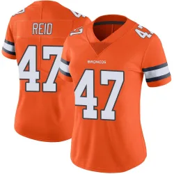 Women's Karene Reid Denver Broncos No.47 Limited Color Rush Vapor Untouchable Jersey - Orange