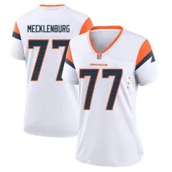 Women's Karl Mecklenburg Denver Broncos No.77 Game 2nd Jersey - White