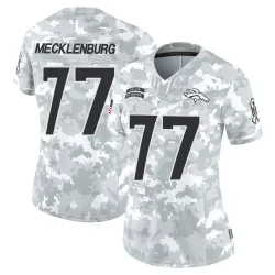Women's Karl Mecklenburg Denver Broncos No.77 Limited 2024 Salute to Service Jersey - Arctic Camo