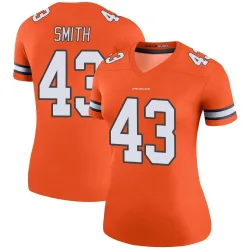 Women's Keidron Smith Denver Broncos No.43 Legend Color Rush Jersey - Orange