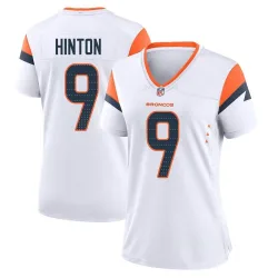 Women's Kendall Hinton Denver Broncos No.9 Game 2nd Jersey - White