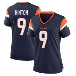 Women's Kendall Hinton Denver Broncos No.9 Game Alternate Jersey - Navy