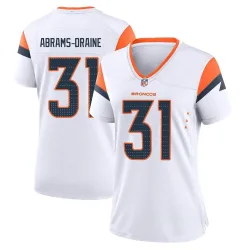 Women's Kris Abrams-Draine Denver Broncos No.31 Game 2nd Jersey - White