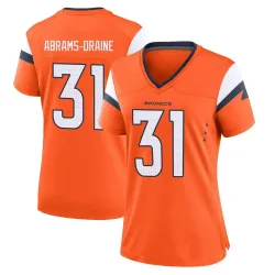 Women's Kris Abrams-Draine Denver Broncos No.31 Game Jersey - Orange