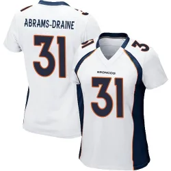 Women's Kris Abrams-Draine Denver Broncos No.31 Game Jersey - White