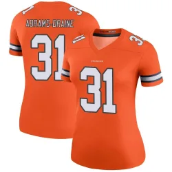 Women's Kris Abrams-Draine Denver Broncos No.31 Legend Color Rush Jersey - Orange